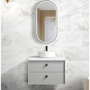 Boston Light Grey Wall Hung Vanity 750 Cabinet Only
